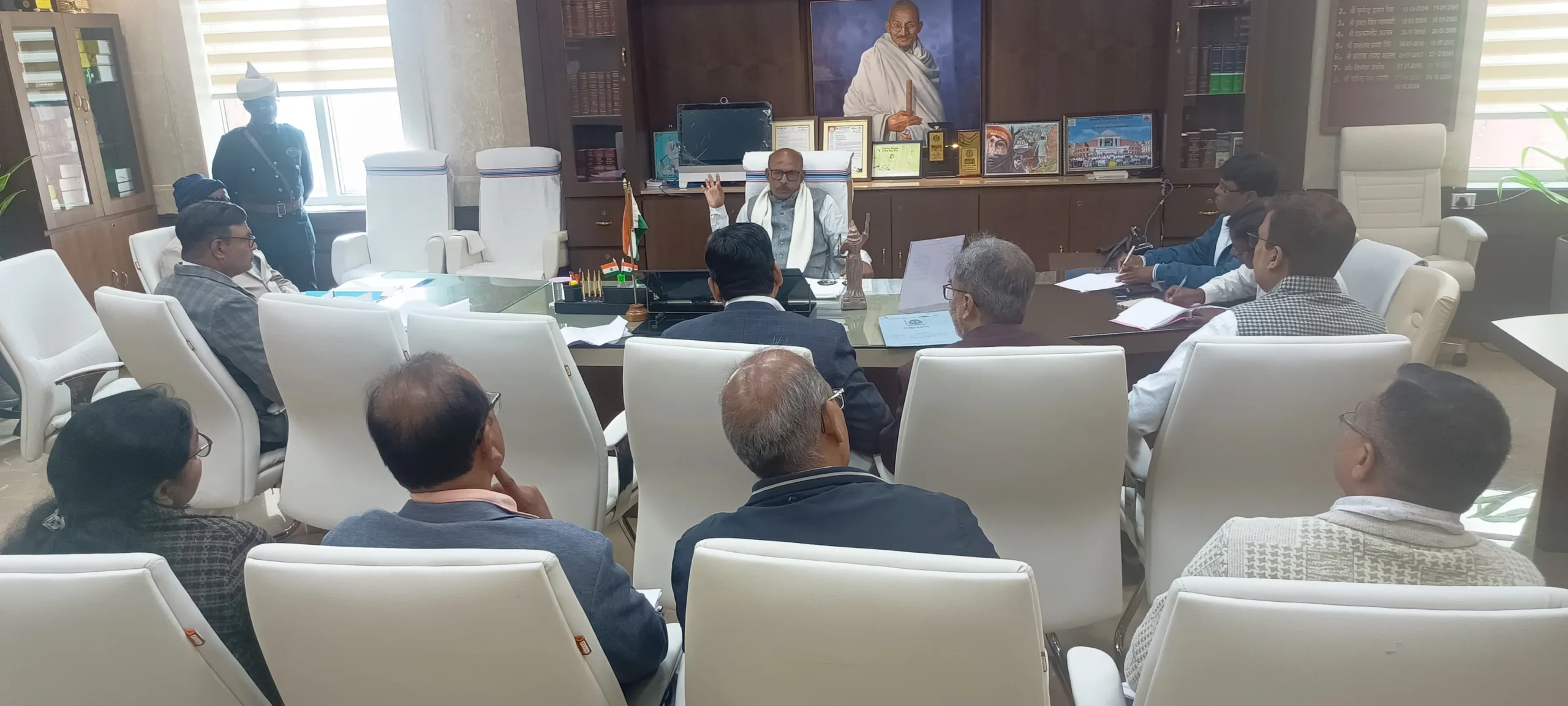 Legislative Assembly Speaker meeting with officials of Health Medical Education and Family Welfare Department In Ranchi