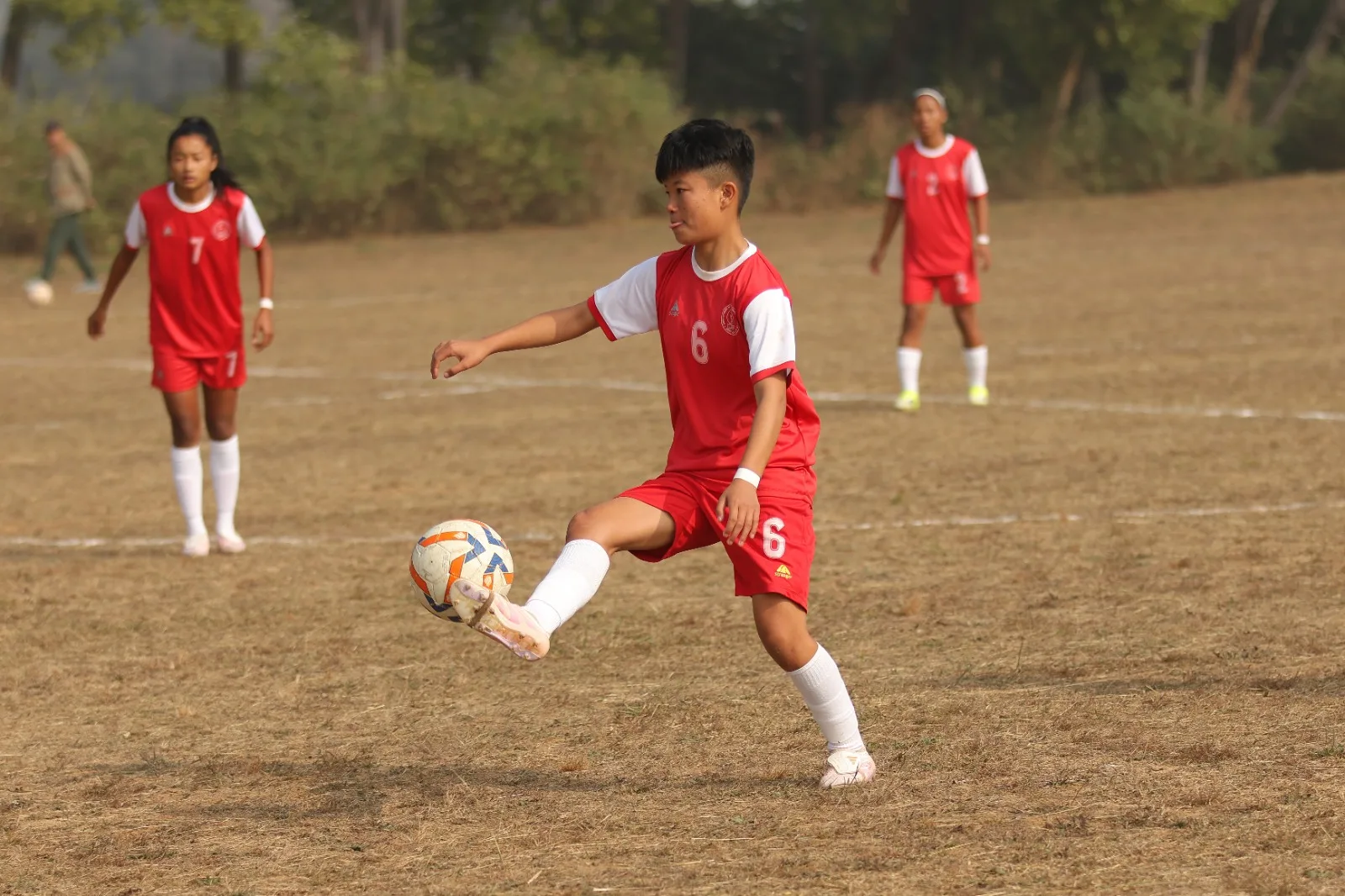 Jharkhand team reached semi finals of Under 14 category of 69th National School Girls Football Championship