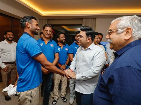 ICC चेयरमैन जय शाह की जम्मू कश्मीर के खिलाड़ियों से मुलाकात