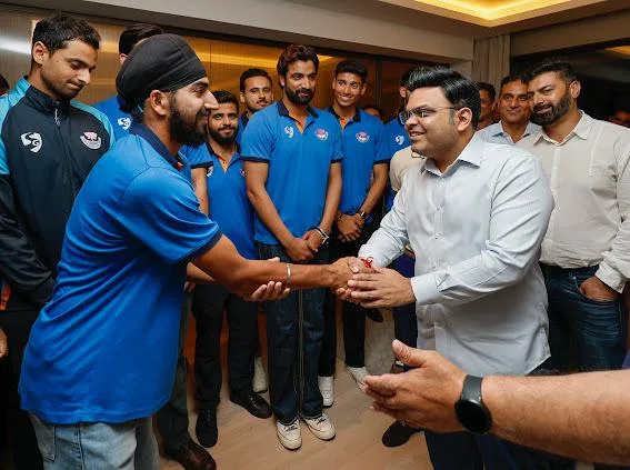 ICC चेयरमैन जय शाह की जम्मू कश्मीर के खिलाड़ियों से मुलाकात