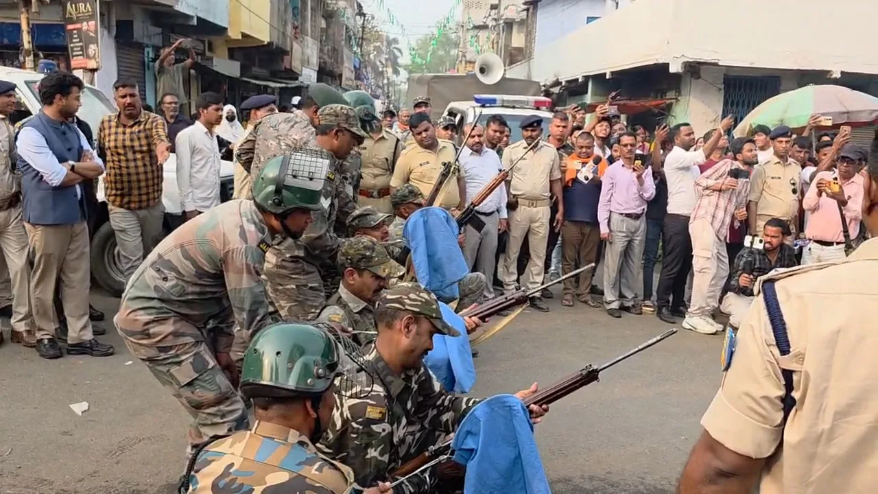 District police conducted mock drill for security during Ram Navami in Hazaribag