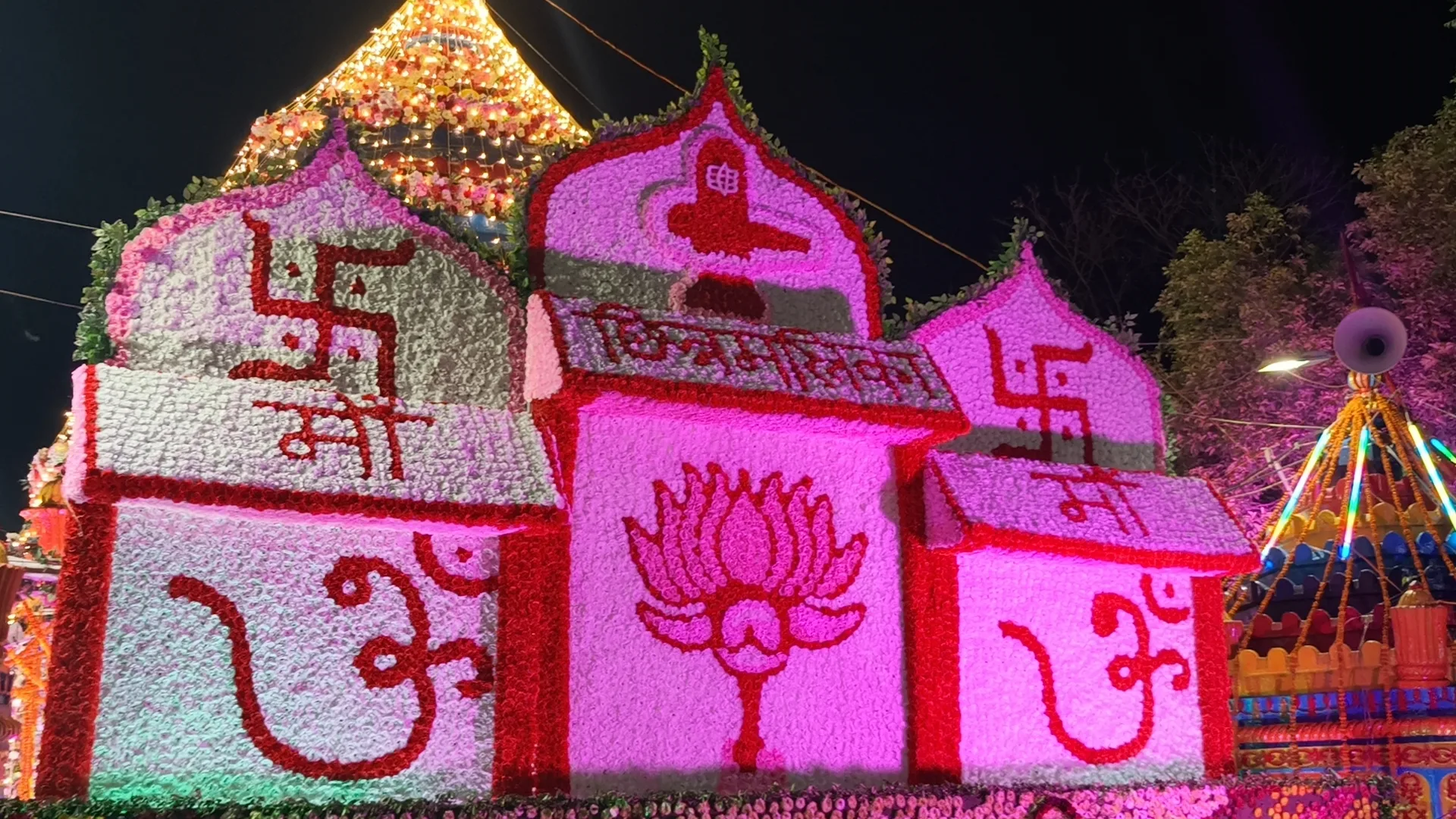 Maa Chinnamasta Temple decorated with flowers on Chaitra Navratri