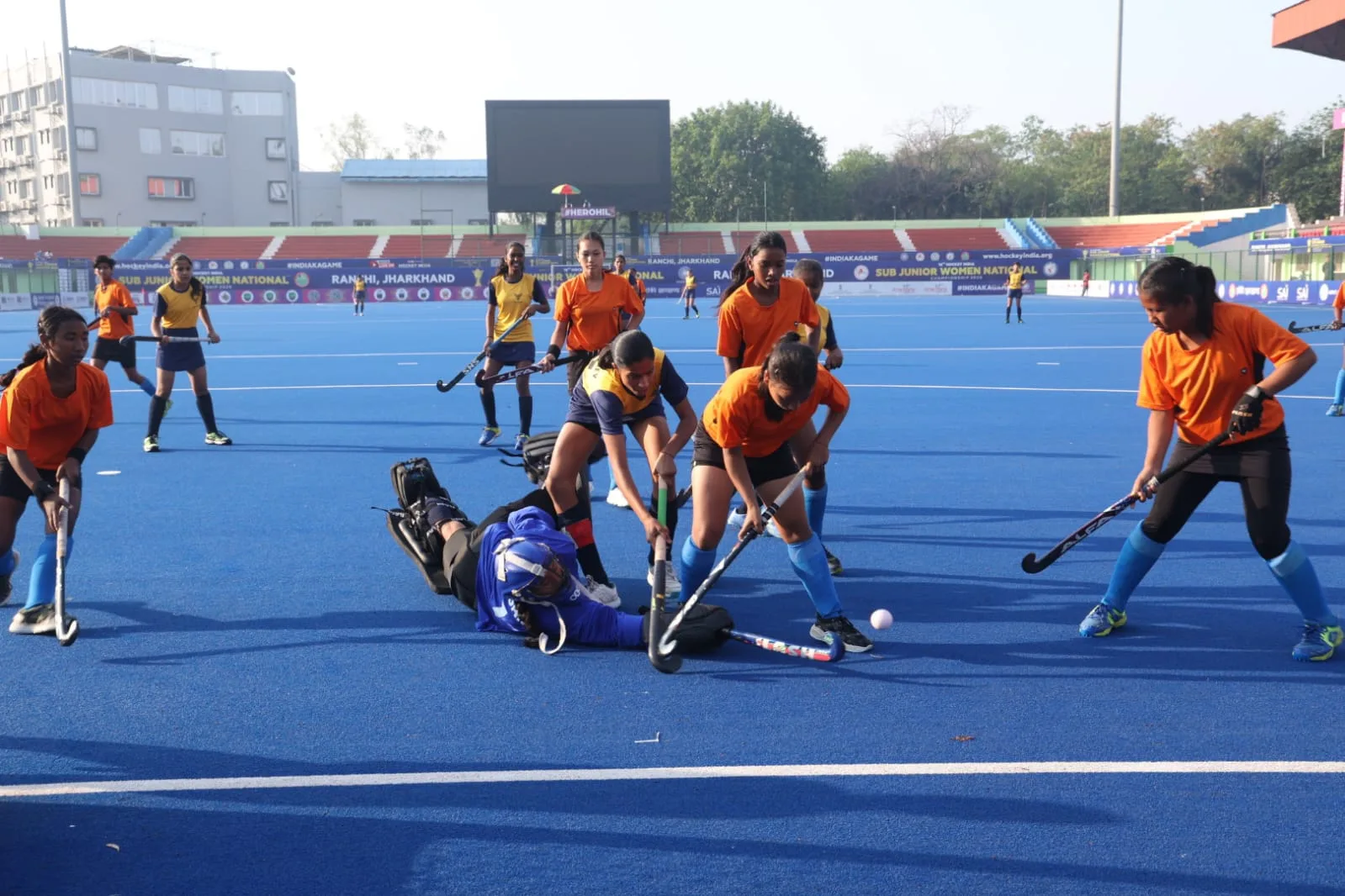 Matches of 16th Hockey India Sub Junior Women National Hockey Championship in Ranchi