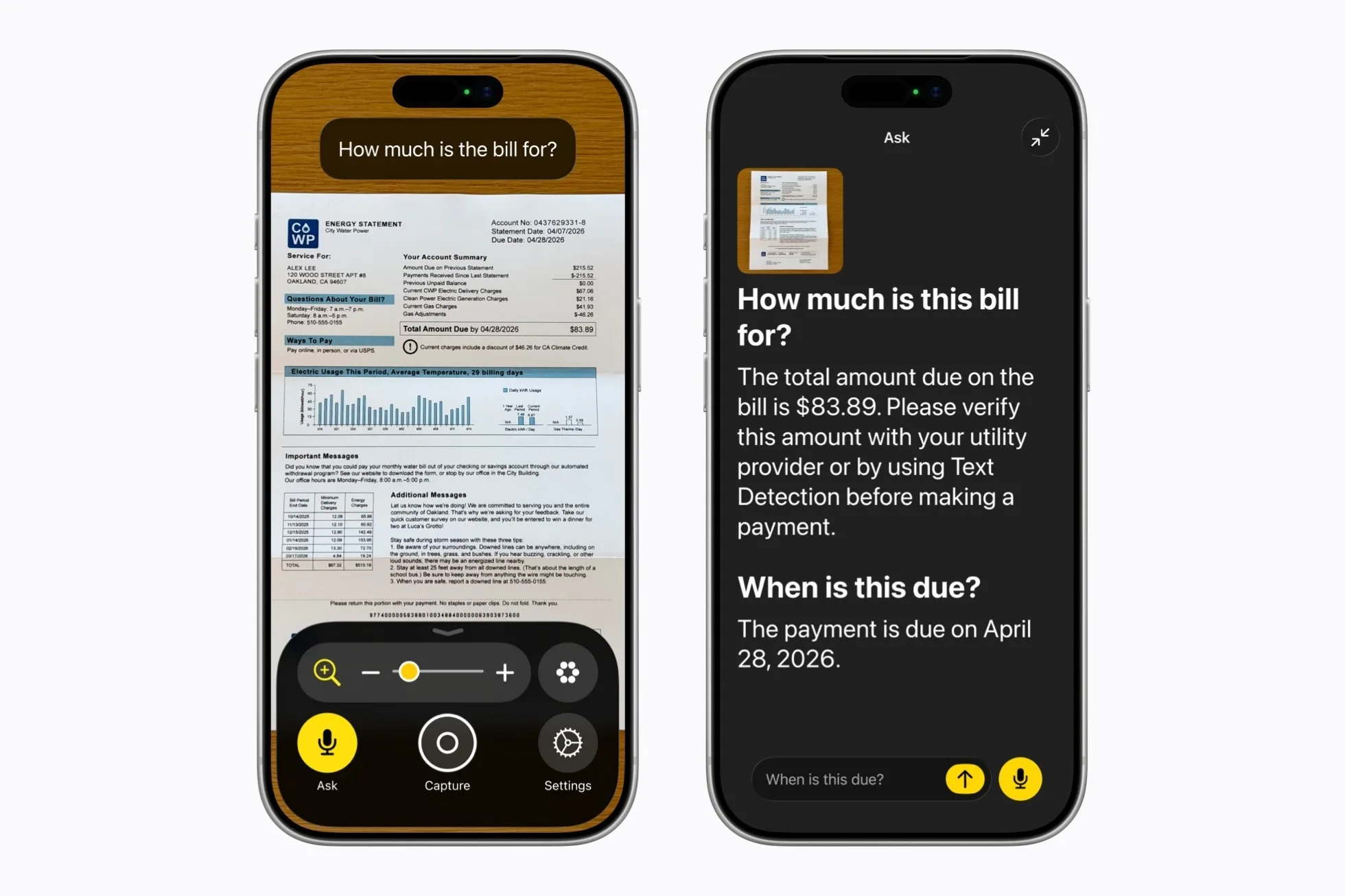 Apple Intelligence-powered updates to Magnifier bring the same assistive exploration and visual description to a high-contrast interface designed for users who have low vision.