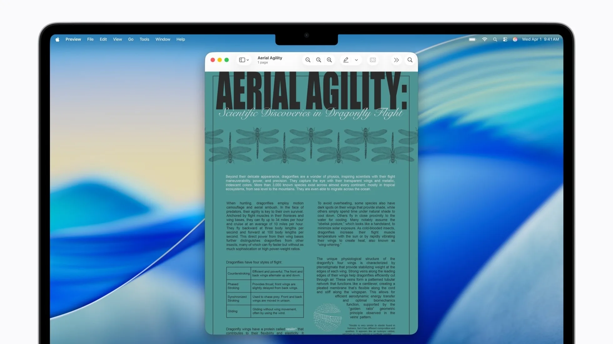 Accessibility Reader works on more complex source material like scientific articles, handling text with multiple columns, images, and tables.