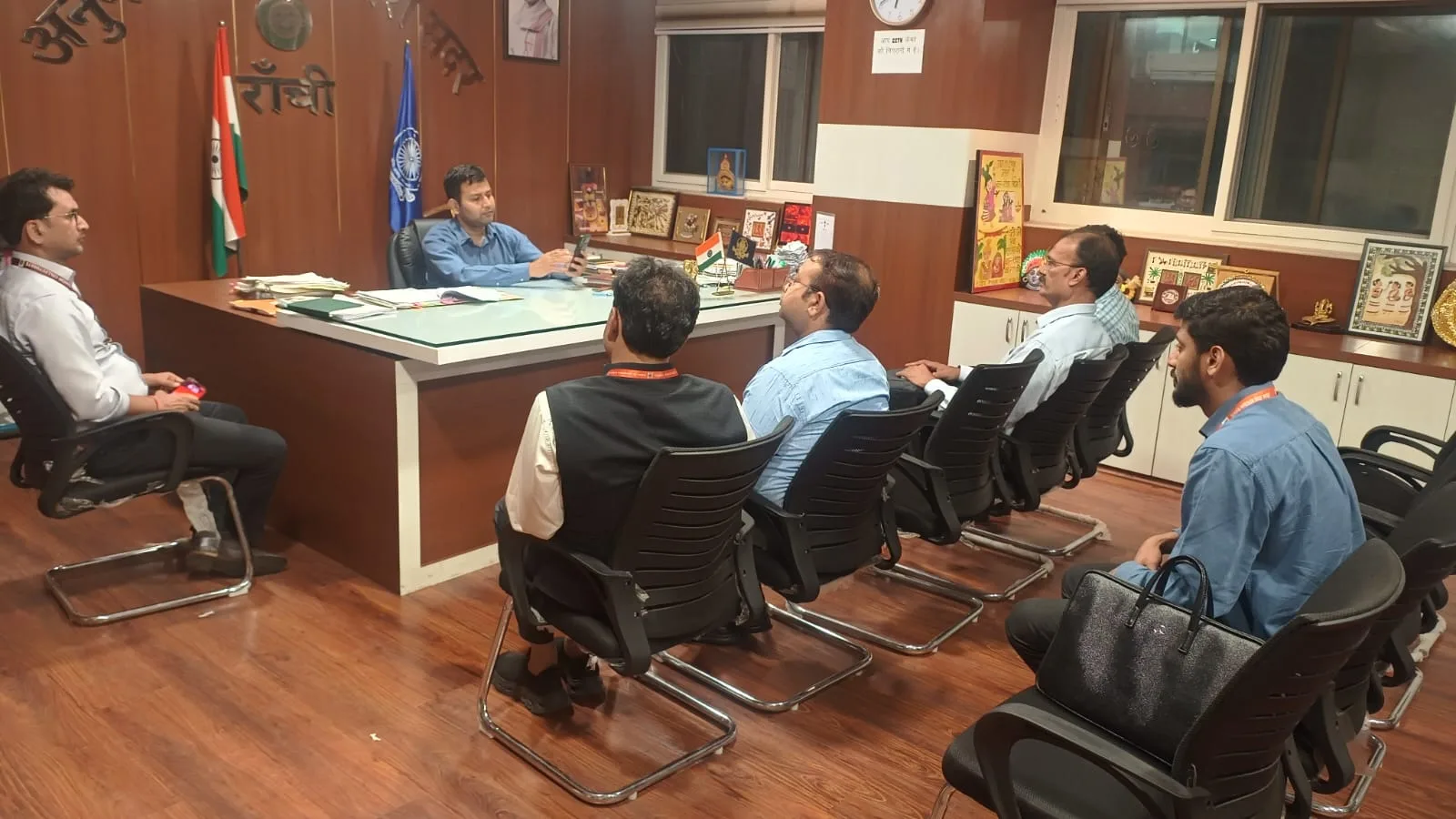 Ranchi District Administration Meeting Regarding Reports of Petrol and Diesel Shortage