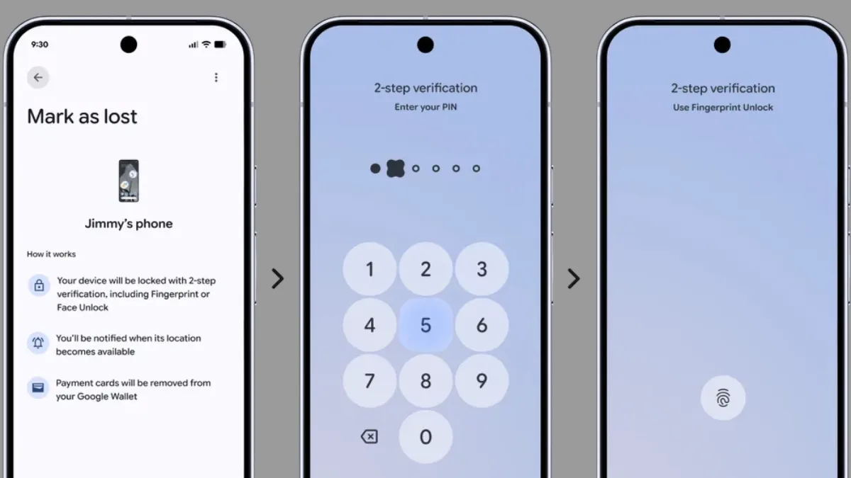 Enhanced “Mark as lost” feature in Find Hub lets you lock your missing phone with biometrics, so thieves can't access it or turn off tracking even if they have your passcode.