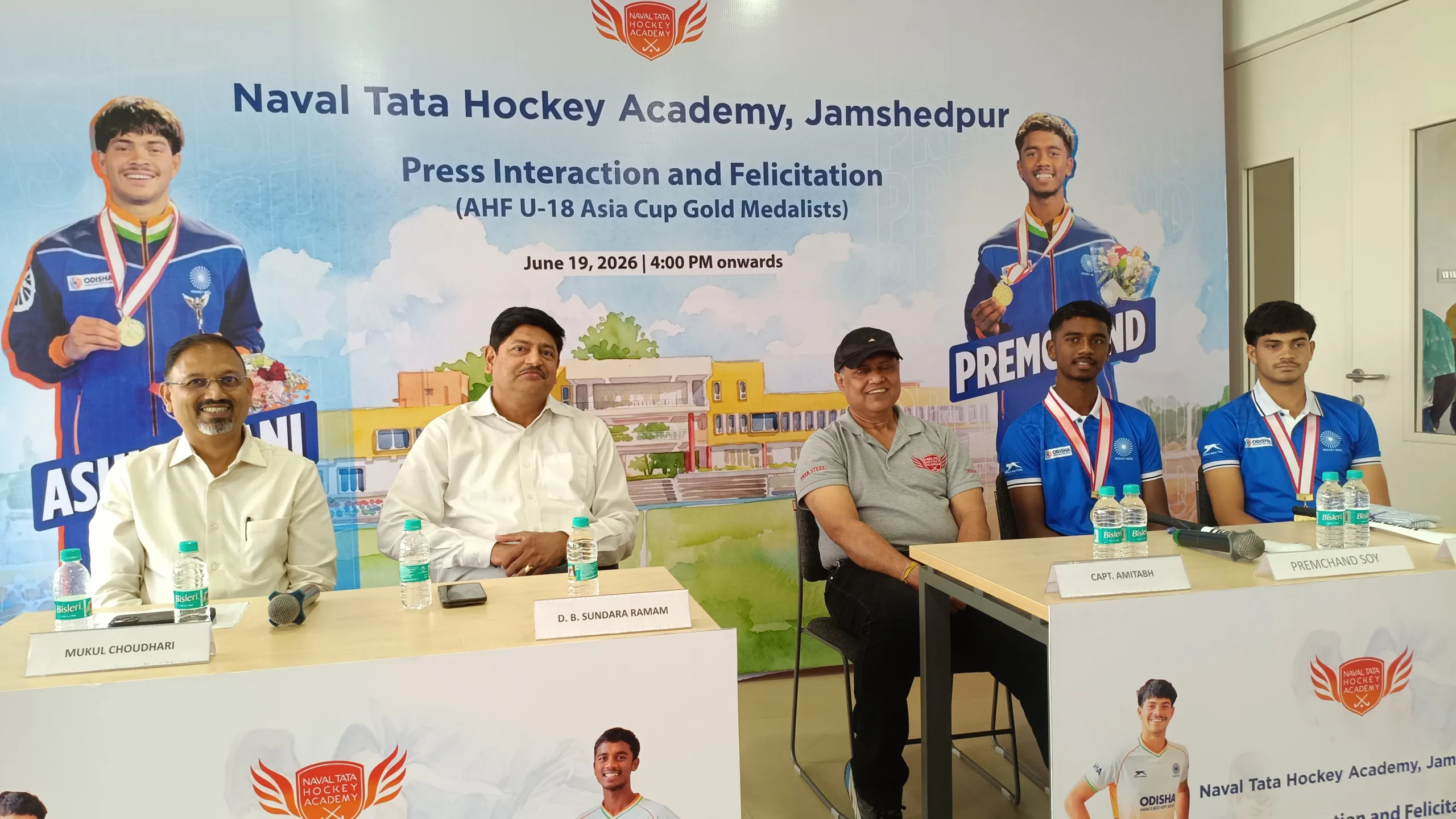Tata Steel felicitated Asia Cup winning hockey players from Jharkhand in Jamshedpur