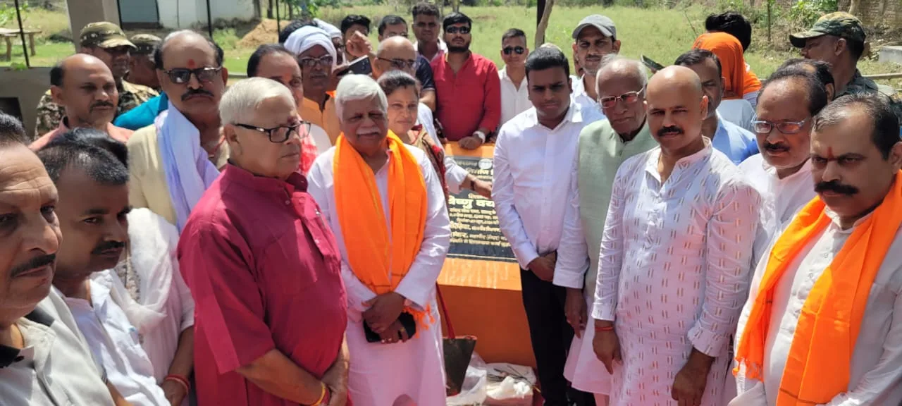 foundation stone laid for approach road flyover at initiative of MP in Palamu