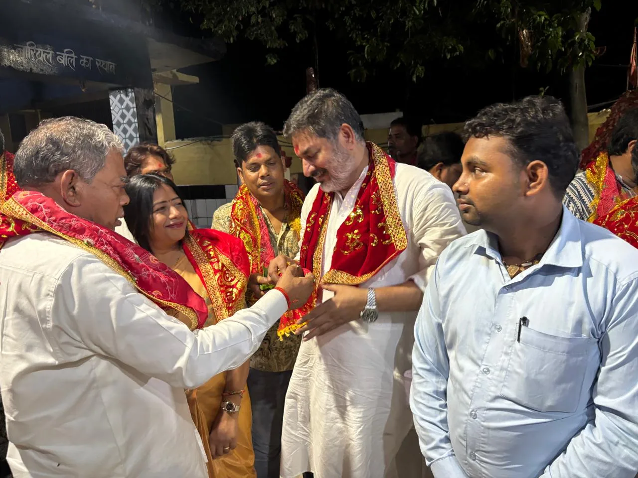 Rajya Sabha candidate Pranav Jha offered prayers at Chhinnamastika temple