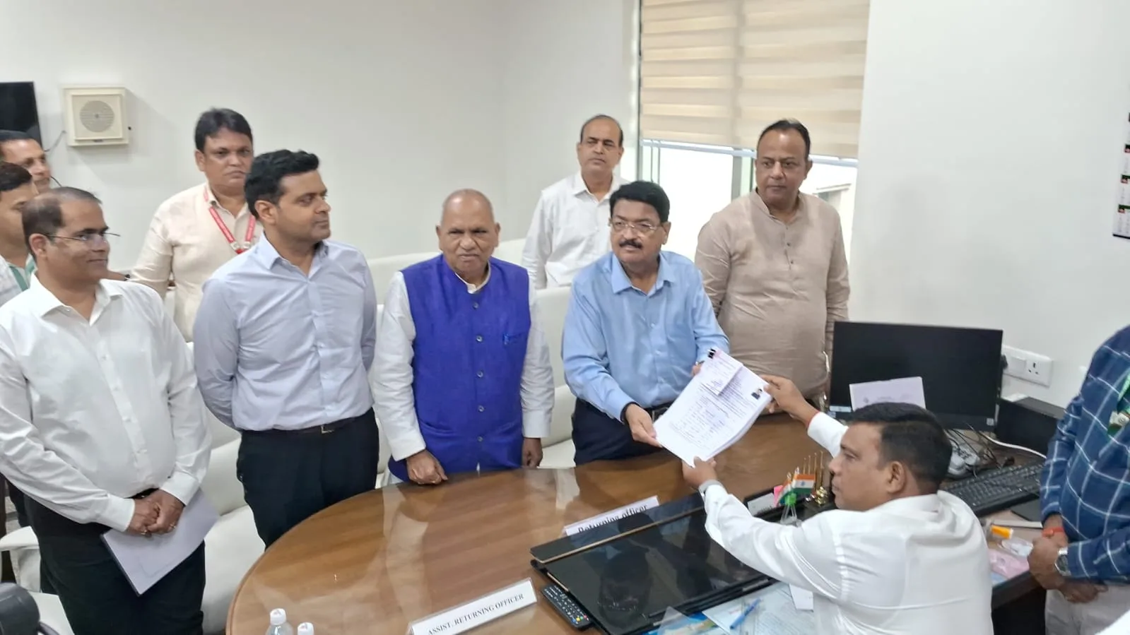 Three candidates filed nomination papers for election to two Rajya Sabha seats in Jharkhand